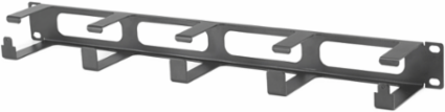Horizontal Cable Management, S-Series,1-Unit, 3" Extension, Black