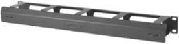 Horizontal Cable Management 1-Unit, Cover, 3 Inch Extension, Black