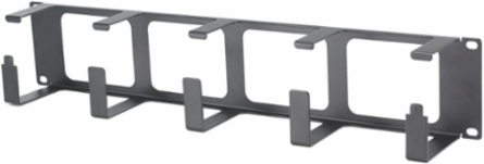 Horizontal Cable Management, S-Series,2-Unit, 3" Extension, Black
