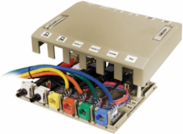 Surface Mount Box 12-Port, 8 Inch Width, Ivory, High-Impact Thermoplastic