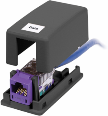 iStation Surface Mount Box, 1-Port, 4 Inch, Black, Made of High-Impact Thermoplastic