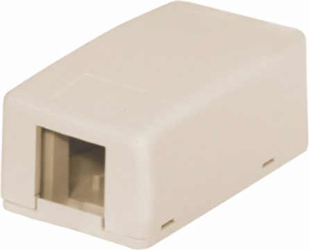 Surface Mount Box, 1-Port, UL Plenum Rated, 4 Inch Wide, High-Impact Thermoplastic
