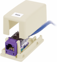 Surface Mount Box, 1-Port, UL Plenum Rated, 4 Inch Wide, High-Impact Thermoplastic