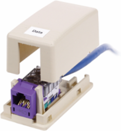 iStation Surface Mount Box, 1-Port, 6.9x11.1x9 Inch, Light Almond
