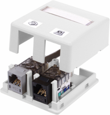 iStation Surface Mount Box, 2-Port, 2.280 Inch Width, High-Impact Thermoplastic