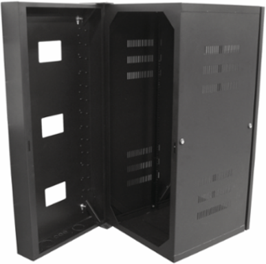 QUADCAB 36 Inch H x 20 Inch D Wall Mount Cabinet with Window Door, Black