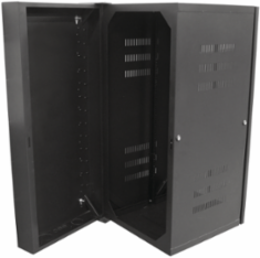 QUADCAB Cabinet 36 Inch H x 20 Inch D Solid Door, Black