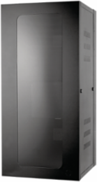 QUADCAB Wall Mount Cabinet 48 Inch H x 20 Inch D with Window Door, Black