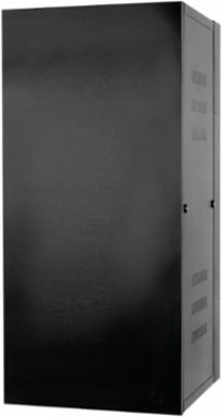 QUADCAB Wall Mount Cabinet 48 Inch H x 36 Inch D, Solid Door, Black