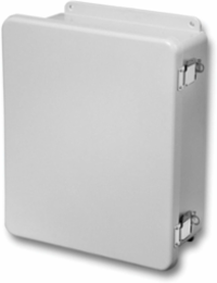NEMA 4X JIC Continuous Hinge Quick Release Padlockable 12X10X5 Fiberglass-Opaque