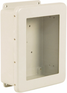 NEMA 4X JIC Continuous Hinge Link Lock With Window 18X16X8 Fiberglass-Opaque