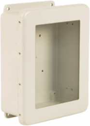 NEMA 4X JIC Continuous Hinge Link Lock With Window 18X16X8 Fiberglass-Opaque