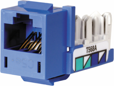 XCELERATOR™ Category 5e Modular Jack, 0.86 x 0.67 x 1.29 Inch, Quick-Lace Termination