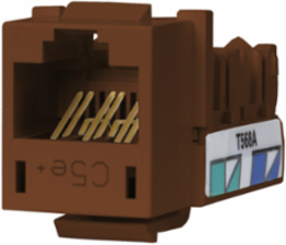 Cat 5e Modular Jack, Universal Wired A/B, 8 Position, 1,000 Vac