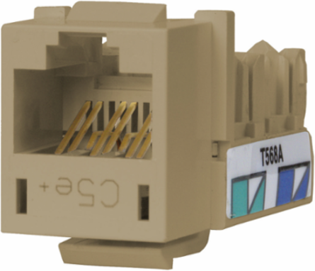 XCELERATOR Telephone/Data Jack Cat 5e, RJ-45, 0.86 x 0.67 x 1.29 Inch