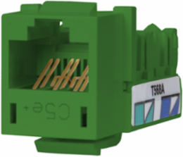 XCELERATOR Cat 5e Telephone/Data Jack, 0.86 x 0.67 x 1.29 Inch, Green