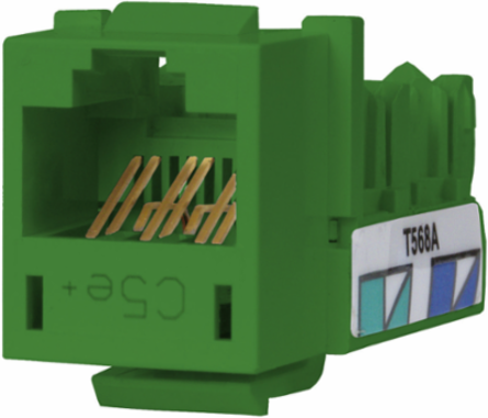 XCELERATOR Telephone/Data Jack Cat 5e, Quick-Lace Termination, 0.86 x 0.67 x 1.29 Inch