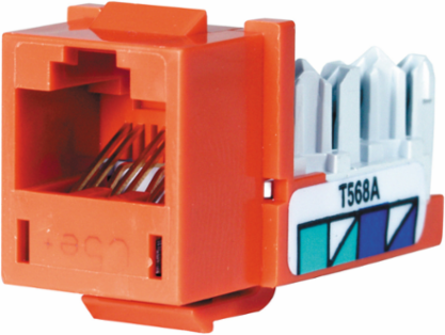 XCELERATOR Telephone/Data Jack, Cat 5e, 0.86 x 0.67 x 1.29 Inch, RJ-45, Quick-Lace Termination