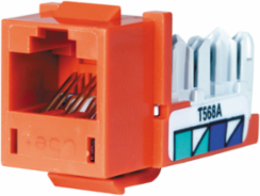 XCELERATOR Telephone/Data Jack, Cat 5e, 0.86 x 0.67 x 1.29 Inch, RJ-45, Quick-Lace Termination