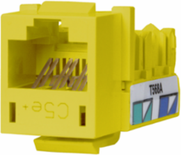 XCELERATOR Telephone/Data Jack, Cat 5e, RJ-45, 0.86x0.67x1.29 Inch, Yellow