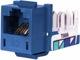 XCELERATOR™ Category 6 Modular Jack, Quick-Lace Termination, Size 0.86 x 0.67 x 1.29 Inch