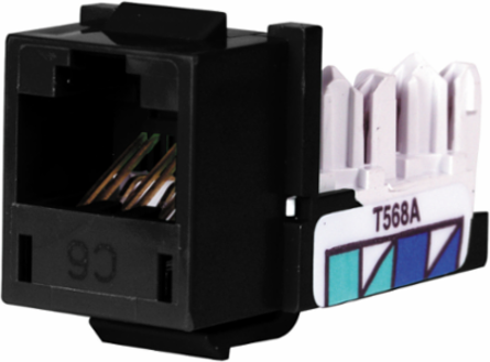XCELERATOR™ Category 6 Modular Jack, 0.86 Inch x 0.67 Inch x 1.29 Inch, Quick-Lace Termination