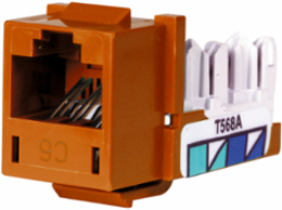 XCELERATOR Cat 6 Telephone/Data Jack, 0.86 x 0.67 x 1.29 Inch, Thermoplastic