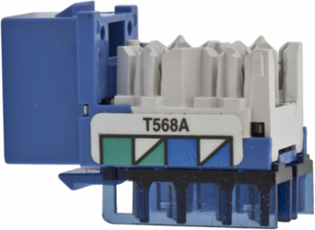 XCELERATOR Cat 6 Telephone/Data Jack, 0.86 x 0.67 x 1.29 Inch, Snap-fit