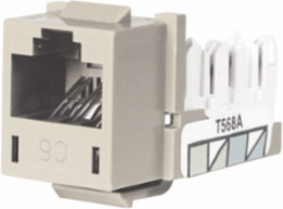 XCELERATOR Cat 6 Telephone/Data Jack, 0.86 x 0.67 x 1.29 Inch, Snap-fit