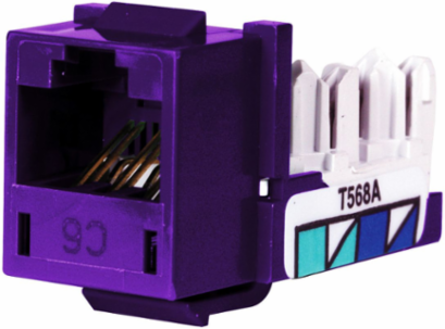 XCELERATOR Cat 6 Telephone/Data Jack, RJ45, 0.86 x 0.67 x 1.29 Inch