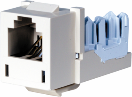 XCELERATOR Modular Jack, 6-Position USOC, 0.86 x 0.67 x 1.29 Inch