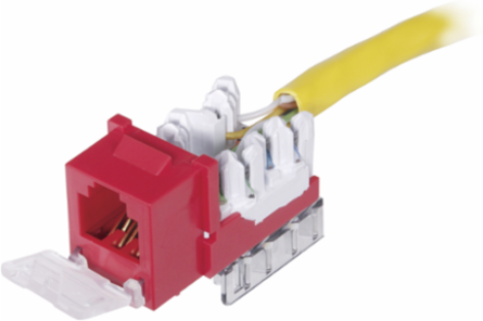 XCELERATOR Telephone/Data Jack, 6-Position USOC, Quick-Lace Termination