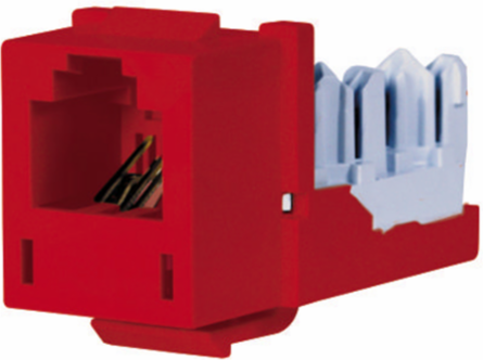 XCELERATOR Telephone/Data Jack, 6-Position USOC, Quick-Lace Termination