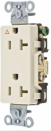 Decorator Duplex Receptacle, Commercial Grade, 20A 125V, 3-Wire Grounding, Light Almond