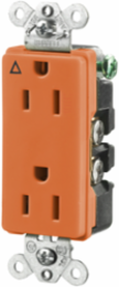 Isolated Ground Duplex Receptacle 15A 125V 3-Wire 2-Pole Orange