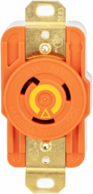 EdgeConnectTM Isolated Ground Flush Receptacle 20A 125V 2-Pole 3-Wire