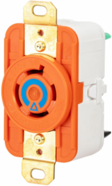 EdgeConnect Isolated Ground Flush Receptacle 20A 250V AC L15-20R 3-Phase