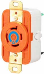 EdgeConnect Isolated Ground Flush Receptacle 20A 250V AC L15-20R 3-Phase
