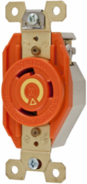 Isolated Ground Locking Receptacle, 30A 125V, 2-Pole 3-Wire