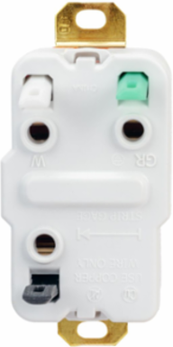 EdgeConnect Isolated Ground Flush Receptacle 30A 125V 2-Pole 3-Wire Orange