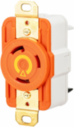 EdgeConnect Isolated Ground Flush Receptacle 30A 125V 2-Pole 3-Wire Orange