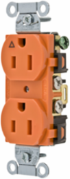 Isolated Ground Receptacle, 15A 125V, 2-Pole 3-Wire, Orange