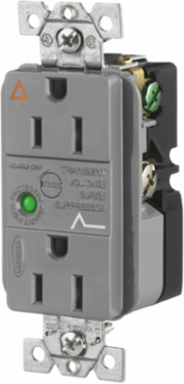 Isolated Ground Duplex Receptacle 15A 125V 5-15R Gray