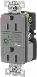 Isolated Ground Duplex Receptacle 15A 125V 5-15R Gray