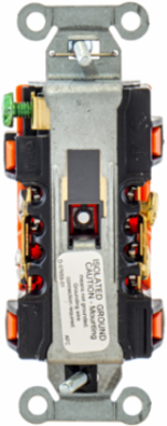 Heavy Duty Duplex Receptacle 20A 125V Isolated Ground Orange