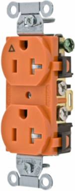 Tamper Resistant Duplex Receptacle, 20A 125V, Isolated Ground, 3.28 x 1.57 x 1.07 Inch