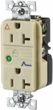 Surge Protective Duplex Receptacle 20A 125V 5-20R Ivory