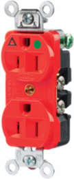 Hospital Grade Duplex Receptacle 15A 125V, 2-Pole, 3-Wire, Compact Design