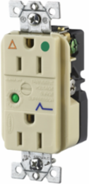 Hospital Grade Surge Suppression Receptacle, 15A 125V, Isolated Ground, Ivory