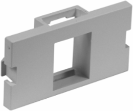 1-Port Keystone Audio/Video Module, Flat, 0.900 Inch Width, Gray